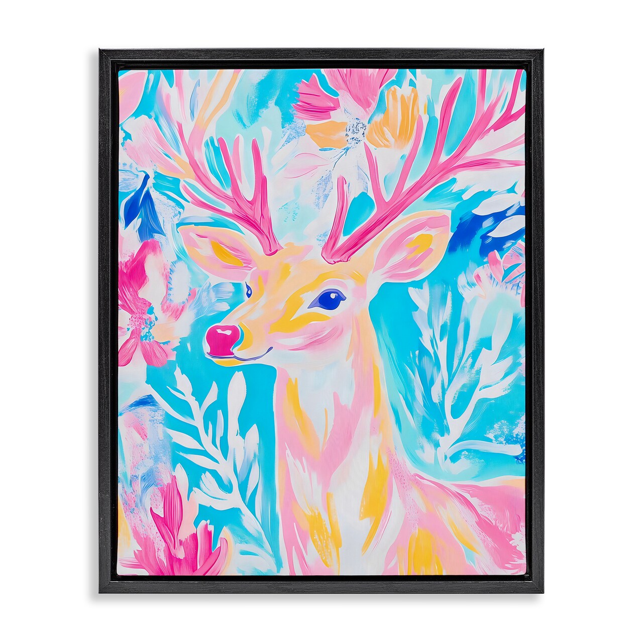Stupell Industries Bright Pastel Deer Floating Frame, design by Arlington Prints
